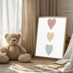 Pastel Rainbow Wall Art Set Of 3 Prints, Rainbow Bedroom Prints, Girls Room, Kids Room Art, Play Nursery Decor - thumbnail 3