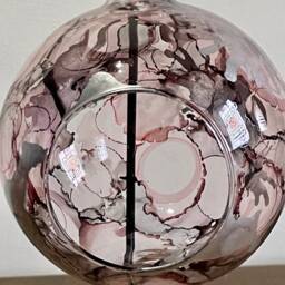 Hand Painted, Tea Light Candle Holder, Hanging Glass Holder. Glass Holder On A Stand. Mother's Day Gift, Christmas Gift - thumbnail 2