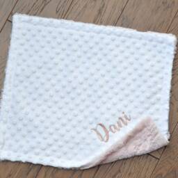 Personalized Baby Minky Lovey/Security Blanket - Size 17x14 Inches-Baby Girl Blanket-Baby Boy Blanket-Personalized Shower Gift - thumbnail 2