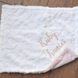 Personalized Baby Minky Lovey/Security Blanket - Size 17x14 Inches-Baby Girl Blanket-Baby Boy Blanket-Personalized Shower Gift - thumbnail 3
