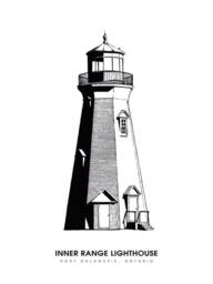 Inner Range Lighthouse, Port Dalhousie - Ink Drawing Print St. Catharines, Ontario - thumbnail 2