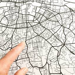 Dublin Map Hand Drawn Street Ireland City Drawing Black & White - Art Print Irish Wedding Anniversary Gift Travel Art Wall Decor - thumbnail 2