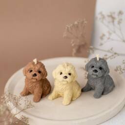 Dog Candle, Puppy Gift For Lover, Pet Dogs, Animal Owner, Candle - thumbnail 3