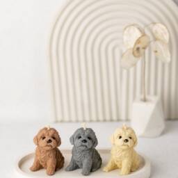 Dog Candle, Puppy Gift For Lover, Pet Dogs, Animal Owner, Candle - thumbnail 2