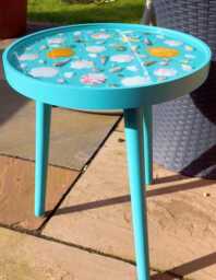 Gorgeous Resin Shells Side Table - thumbnail 1