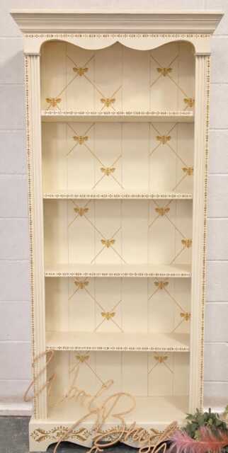 Beautiful Country Ditsy Bone Inlay Pine Bookcase - image 1