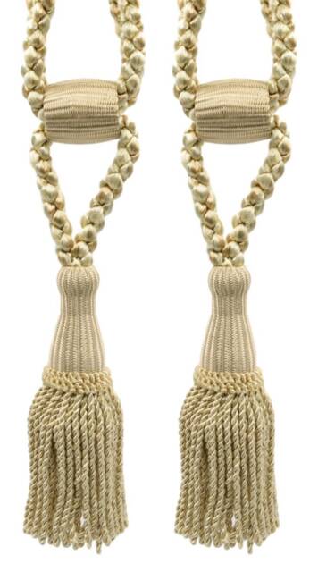 "D??copro Curtain & Drapery Tassel Tieback, Adjustable Cord Length, Length 5 1/2"", Spread 24" - image 1