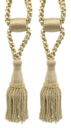 "D??copro Curtain & Drapery Tassel Tieback, Adjustable Cord Length, Length 5 1/2"", Spread 24"