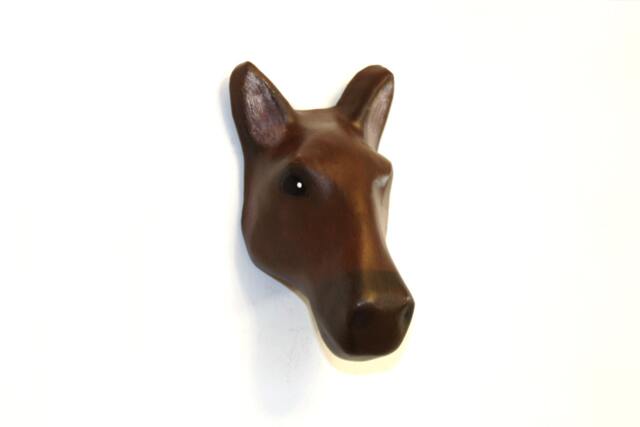 Small Paper Mache Horse Wall Mount Head Sculpture, Home, Nursery, Playroom Or Hallway Decor - image 1
