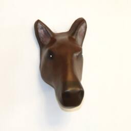 Small Paper Mache Horse Wall Mount Head Sculpture, Home, Nursery, Playroom Or Hallway Decor - thumbnail 3