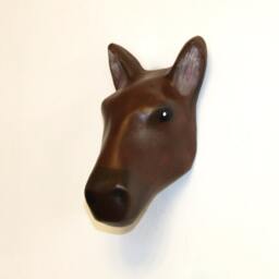 Small Paper Mache Horse Wall Mount Head Sculpture, Home, Nursery, Playroom Or Hallway Decor - thumbnail 2