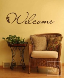 Welcome Wall Decal, Vinyl Lettering Quote Decal For Home Decor, Sticker Decor