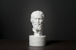 Marble Bust Of Michelangelo By Lorenzi Statue Carved Greek Marble Figurine - thumbnail 1