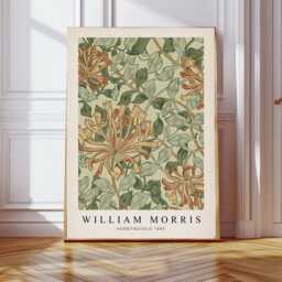 Set Of Two William Morris Floral Prints, Vintage Botanical Wall Art, Flower Print Set, Exhibition Print, Textiles Museum Pink - thumbnail 3