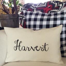 Flannel Plaid Pillow Cover Black & White Accent Cushion - 18x18 - thumbnail 2
