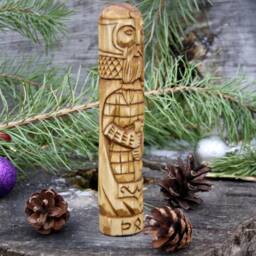 Thor - Hand Carved Norse God Figurine. Linden Wood Statuette - 7 Inches - thumbnail 3