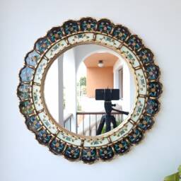 "Peruvian Mirrors ""Armoniosa Negro" - thumbnail 1