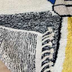Moroccan Rug 7x10 Ft , Hand Knotted Rugs For Living Room Colorful Handmade Wool Beni Ourain Berber Area Rugs - thumbnail 4