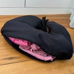 2 in 1 Neck Pillow Cover For Travel -Multinational - Cushion Cover To Fill With Clothes Traveling Secret Travel Luggage - thumbnail 1