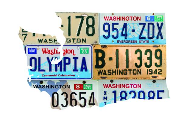 Washington License Plate Plasma Cut Map Sign, Metal Sign Wall Art Garage Rustic Patriotic Holiday Gift