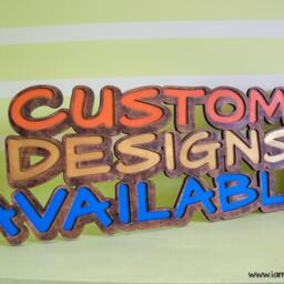 "3D Custom Sign - Personalized Wooden Business Name Room Decor Wall 46""W(Max. X 34" - thumbnail 2