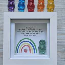 Teach Rainbow, Teacher Gift, Children's Thank You Gift Frame, Helping Me Grow, End Of Year, Teaching Personalised - thumbnail 3