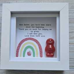 Teach Rainbow, Teacher Gift, Children's Thank You Gift Frame, Helping Me Grow, End Of Year, Teaching Personalised - thumbnail 2