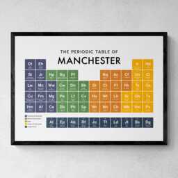 Manchester Periodic Table Print, Poster Wall Art, Gifts - thumbnail 1