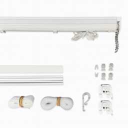 Heavy Duty Chain-Operated Metal Roman Blind Kit - Complete Set With All Accessories - thumbnail 1