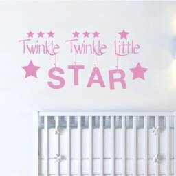 Twinkle Little Star Nursery Wall Decal Baby Quote Sticker Rhyme Art Room Decor Shower Gift - thumbnail 2