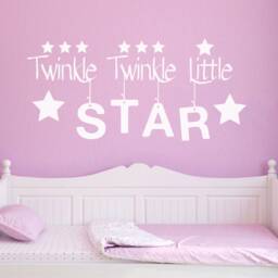 Twinkle Little Star Nursery Wall Decal Baby Quote Sticker Rhyme Art Room Decor Shower Gift - thumbnail 3