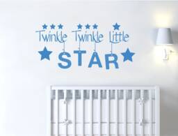 Twinkle Little Star Nursery Wall Decal Baby Quote Sticker Rhyme Art Room Decor Shower Gift - thumbnail 1