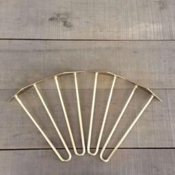 "Solid Brass Hairpin Table Legs, Minimalist Coffee Height 12"" To 16"