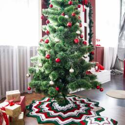 Crocheted Christmas Star Pillow Holiday Decor Throw Cushion - thumbnail 2