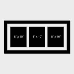 "Multi Photo Picture Frame - Holds 3 8""x10" - thumbnail 1