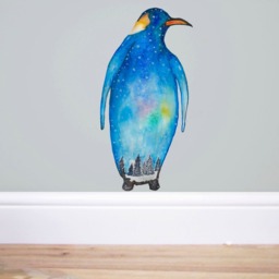Penguin Wall Decal, Christmas Decor, Arctic Animal, Penguin Sticker, Penguin Art, Bird Sticker, Bird Decal, Christmas Sticker, Christmas Decor - thumbnail 2