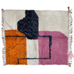 Yakiti - 6X7Ft Moroccan Rug, Beni Ourain Area Modern Wool Living Room Beniourain Handmade Soft Carpet, 186 cm X 214 - thumbnail 3