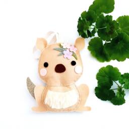 Joey The Kangaroo - Tooth Fairy Pillow 100% Pure Wool Felt, Perth Australia - thumbnail 2
