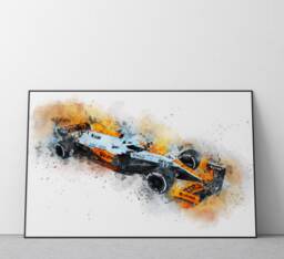 Mclaren Gulf Monaco Livery F1 Car Art Print Ref #68 - thumbnail 1