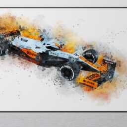 Mclaren Gulf Monaco Livery F1 Car Art Print Ref #68 - thumbnail 2