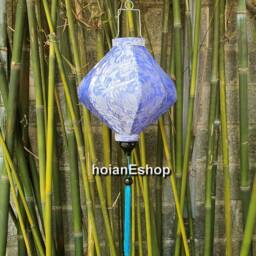 Vietnamese Silk Lanterns - Set Of 4 Bamboo Garden Party Decor - thumbnail 4