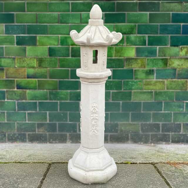 Japanese Stone Pagoda Sculpture Concrete Lantern Statue Zen Art Garden Decor Cement Figurine Outdoor Ornament Lantern Yard - image 1