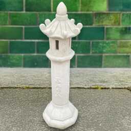 Japanese Stone Pagoda Sculpture Concrete Lantern Statue Zen Art Garden Decor Cement Figurine Outdoor Ornament Lantern Yard - thumbnail 3