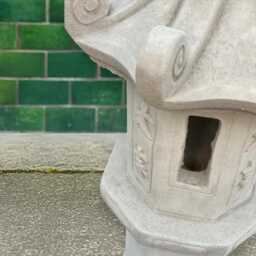 Japanese Stone Pagoda Sculpture Concrete Lantern Statue Zen Art Garden Decor Cement Figurine Outdoor Ornament Lantern Yard - thumbnail 4