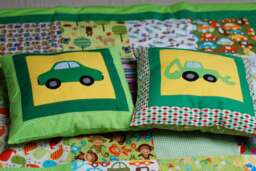 Made To Order Quilted Personalized Handmade Patchwork Quilt & Two Pillows Bedroom Blanket 140cm X 200cm - thumbnail 1