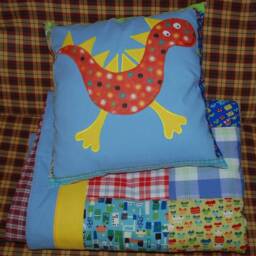 Made To Order Quilted Personalized Handmade Patchwork Quilt & Two Pillows Bedroom Blanket 140cm X 200cm - thumbnail 4