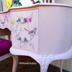 Dressing Table, Dresser With Triple Mirror, Vanity & Stool, Made To Order - thumbnail 4