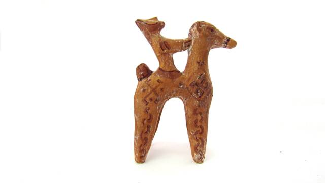 Terracotta Greek Horse & Rider , Museum Quality Art Ancient Toy Draft - image 1