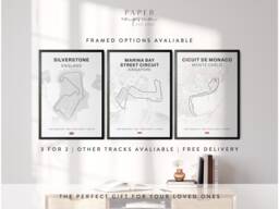 Track Art Print Grand Prix Motorsport Poster, Dad Gift - 3 For 2 Offer - thumbnail 1
