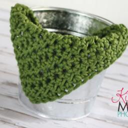 Chunky Green Newborn Baby Blanket Photo Prop - thumbnail 2